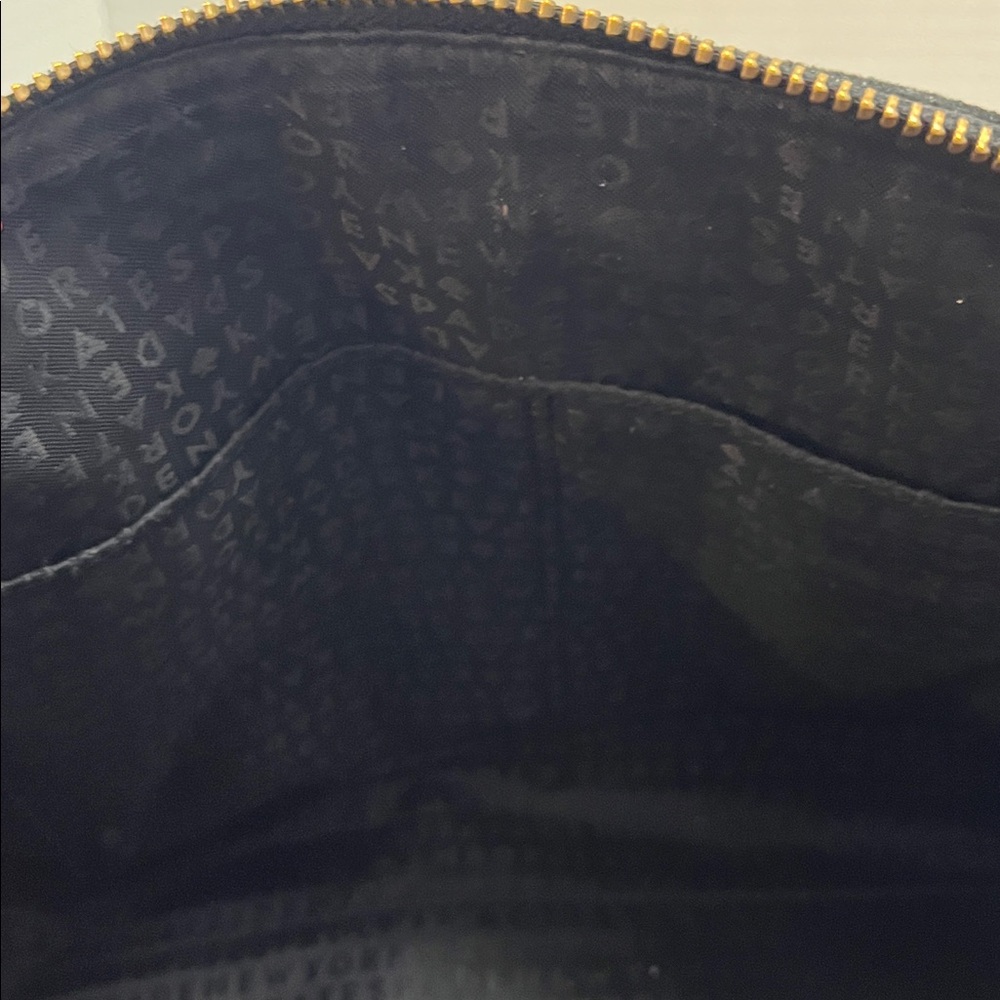 Kate Spade pearl satchel/crossbody. Black velvet & leather. Gold hardware. EUC. - Picture 9 of 9